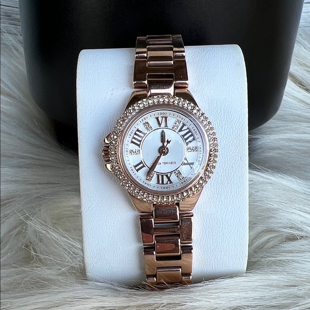 Michael Kors Rose Gold Watch with Crystal Accents
